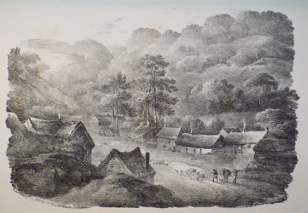 Lithograph - Beck Hole, Goatland, Yorkshire. - Nicholson